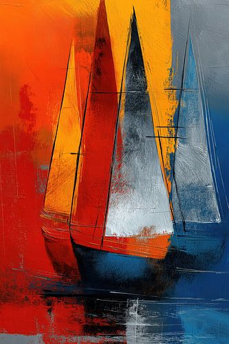 Sailboat abstract by Bert Nijholt