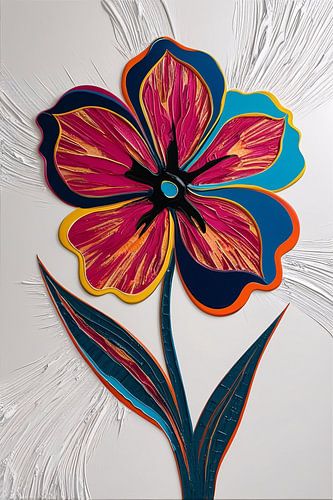 Colourful abstract flower art by Art & Soul Creations