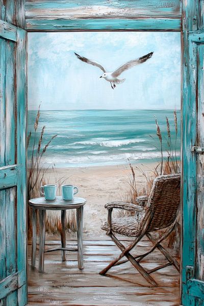 Strandblick Ruhe von Poster Art Shop