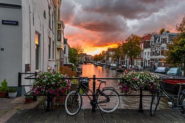 Leiden - Fiets op de Kraaierbrug (0077) van Reezyard