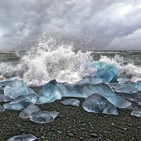 Islande, Diamond Beach. sur Tilly Meijer