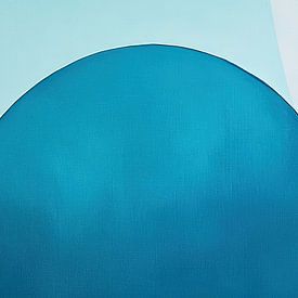 Türkisblau | Abstrakte blaue überlappende Kreise von Moderne Kollektion