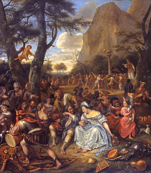 Die Anbetung des Goldenen Kalbs, Jan Steen von Meisterhafte Meister