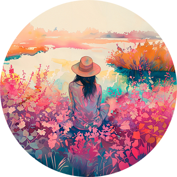 Enjoying the landscape van Harry Hadders
