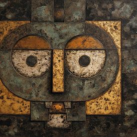 Symmetrisches Gesicht für Empfang von Blickfänger Gemälde