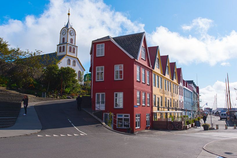 Faeröer hoofdstad Torshavn van Robinotof