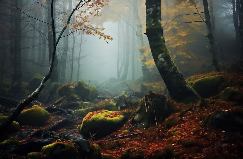 Lunchtijd in het bos van fernlichtsicht