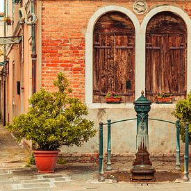 Authentic village pump in Venice in Italy by Hilda Weges
