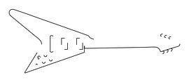 Guitar Silhouette (Flying V-style) by Drawn by Johan
