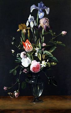 Blumen in einer Glasvase, Daniël Seghers