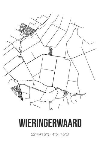 Wieringerwaard (Noord-Holland) | Karte | Schwarz und Weiß