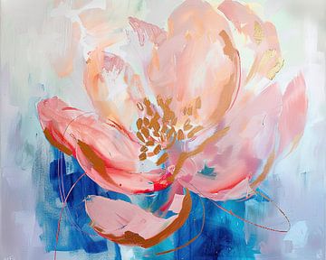 Modern abstract Bloemen van Abstract Schilderij