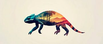 Un caméléon de rêve sur Poster Art Shop