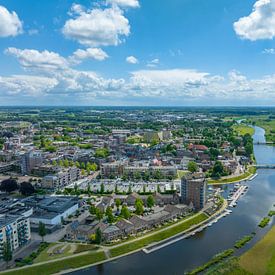 Hardenberg panoramic aerial view on the town at the banks of the by Sjoerd van der Wal