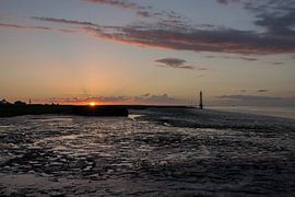 Sunset - Wadden Sea North Sea by Max Stefens