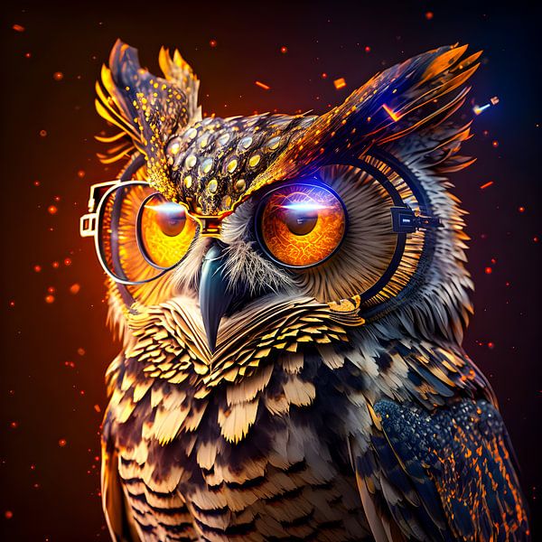 Galaxy Owl by Mutschekiebchen