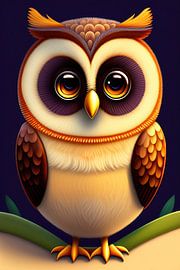 Niedliche 3d Eule von Laly Laura