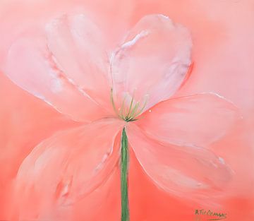 Pink Flower van Rita Tielemans Kunst
