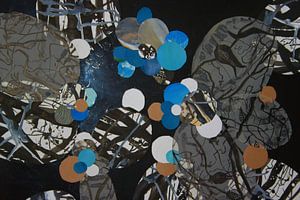 Art durable - collage bleu sur ArtBoxi