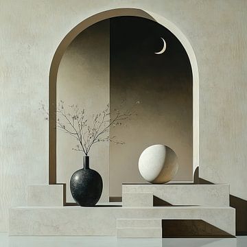 Calme floral au clair de lune sur Caprices d'Art