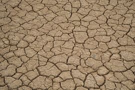Erg droge, gebarsten aarde van Gert van Santen