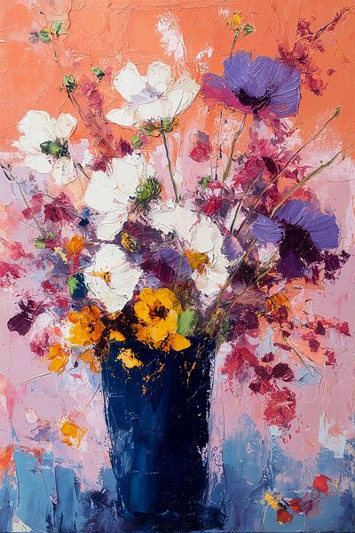 Explosion florale en rose n° 2 par Studio BB
