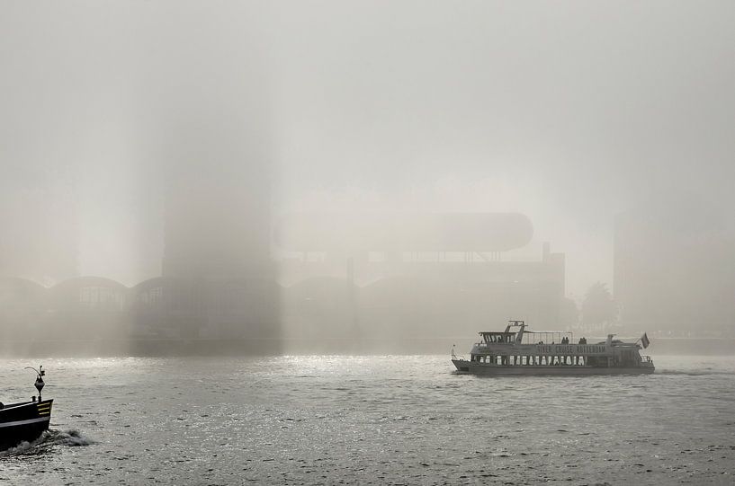 Brouillard sur la Meuse sur Frans Blok