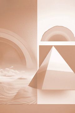 Surrealistic landscape in warm brown tones by Irene Ibanez