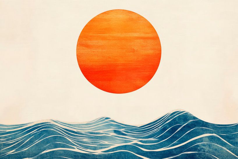 Sun kisses gentle waves in the morning light by Poster Art Shop
