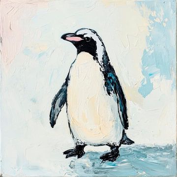 Gelukkige pinguïn in het ijs van Poster Art Shop