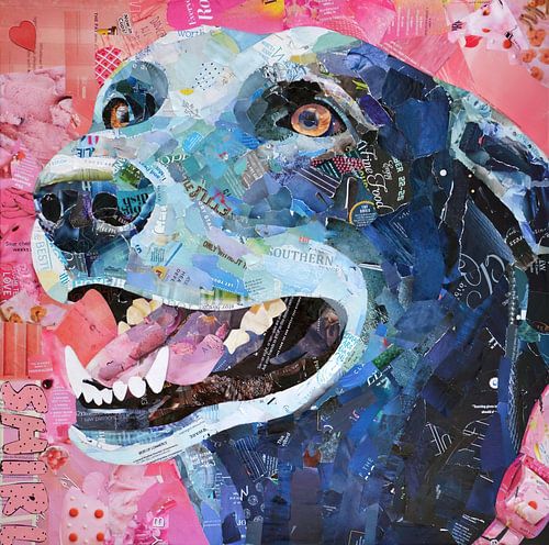 Ein Hund Collage Kunst