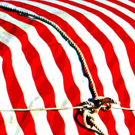 Red Stripes Tied van Yannik Art