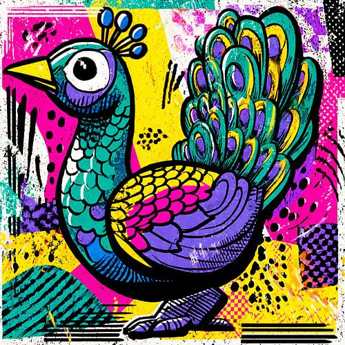 Pop Art peacock no. 1