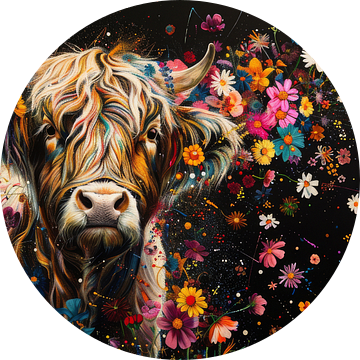 Sterrenbloem Vee - Schotse hooglander - Een Sprookjesachtige Flora Fantasie