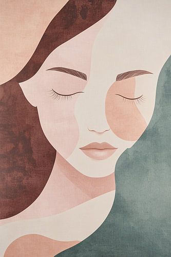 Minimalistisch portret van een vrouw