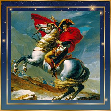 S.F. Première version remastérisée de Napoléon franchissant les Alpes par Jacques-Louis David sur Silver Fox Art Decor