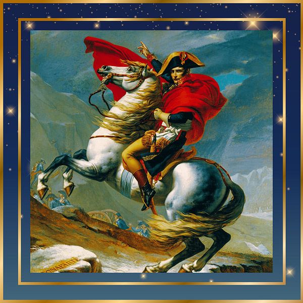 S.F. Première version remastérisée de Napoléon franchissant les Alpes par Jacques-Louis David par Silver Fox Art Decor