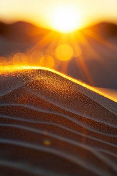 Zonsopgang boven zandduinen van Poster Art Shop