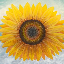 Sunflower in the clouds by Lisette Rijkers