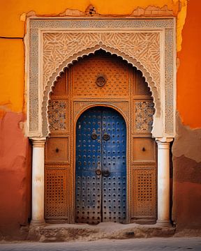 Magnificent gate with tall doors in Marrakech by Studio Allee