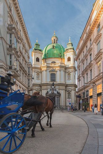 wenen stad met paard en wagen