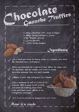 Recipe Dessert - Ganache Truffles van JayJay Artworks
