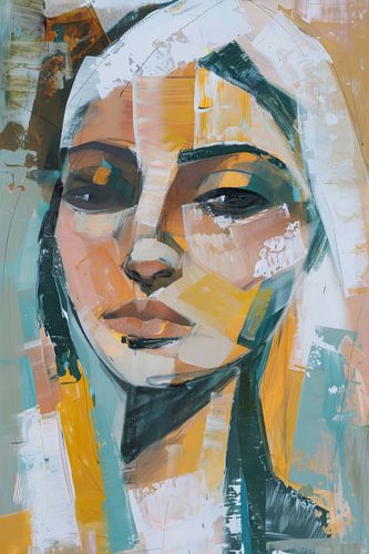 Cubist portrait of a woman