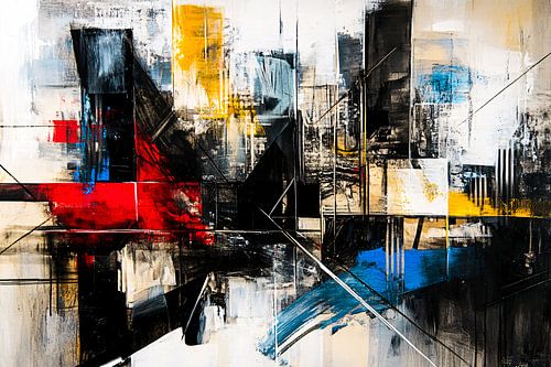 Abstracte skyline met felle kleuren