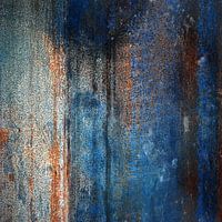 Abstract in blauw oranje