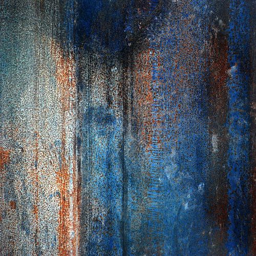 Abstrakt in blau-orange