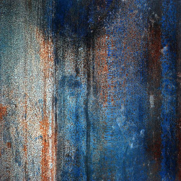 Abstrakt in blau-orange von Annemie Hiele