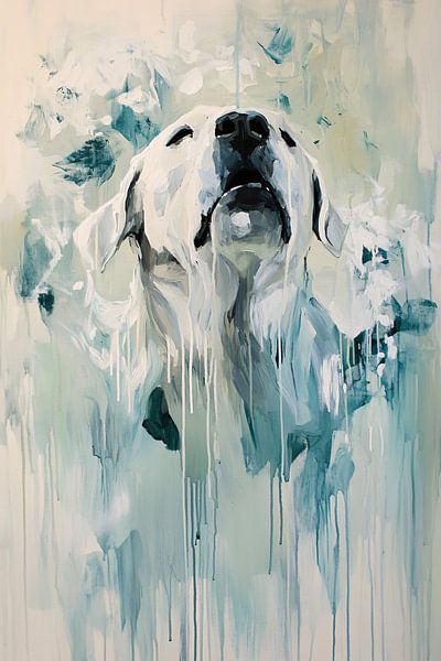 Hund in abstrakten Pinselstrichen von Imperial Art House