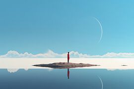 Bizarre surreal in minimal art landscape of an alien alien planet by Art Bizarre