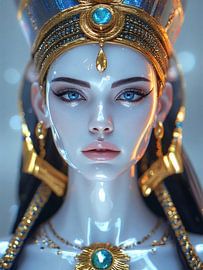 Kleopatra Schönheit – Bemalte Porzellan Figur von A.D. Digital ART